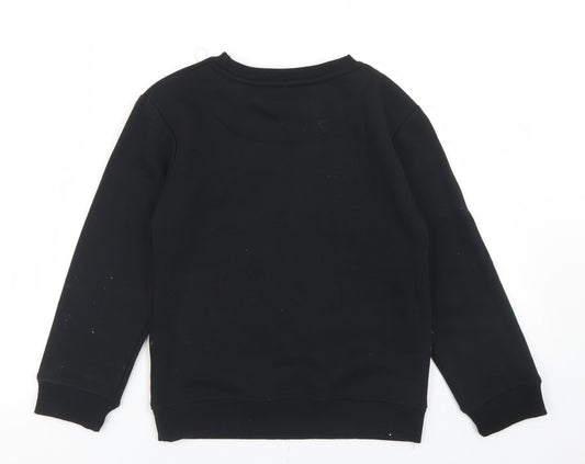 Rebel Boys Black Polyester Pullover Sweatshirt Size 8-9 Years - Team Player