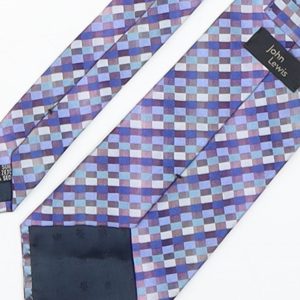 John Lewis Mens Multicoloured Plaids & Checks Silk Pointed Tie One Size
