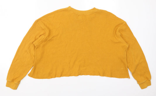 Pacific Republic Womens Yellow Cotton Pullover Sweatshirt Size S Pullover - California