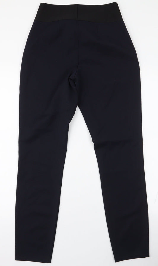 Preworn Womens Blue Polyester Trousers Size 10 L29 in Slim