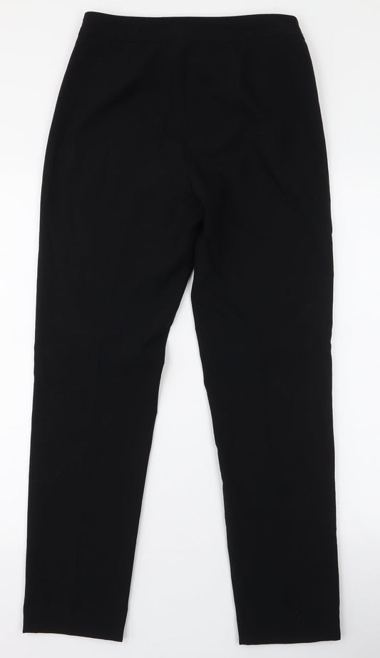 Marks and Spencer Womens Black Polyester Trousers Size 29 in L27.5 in Regular Zip