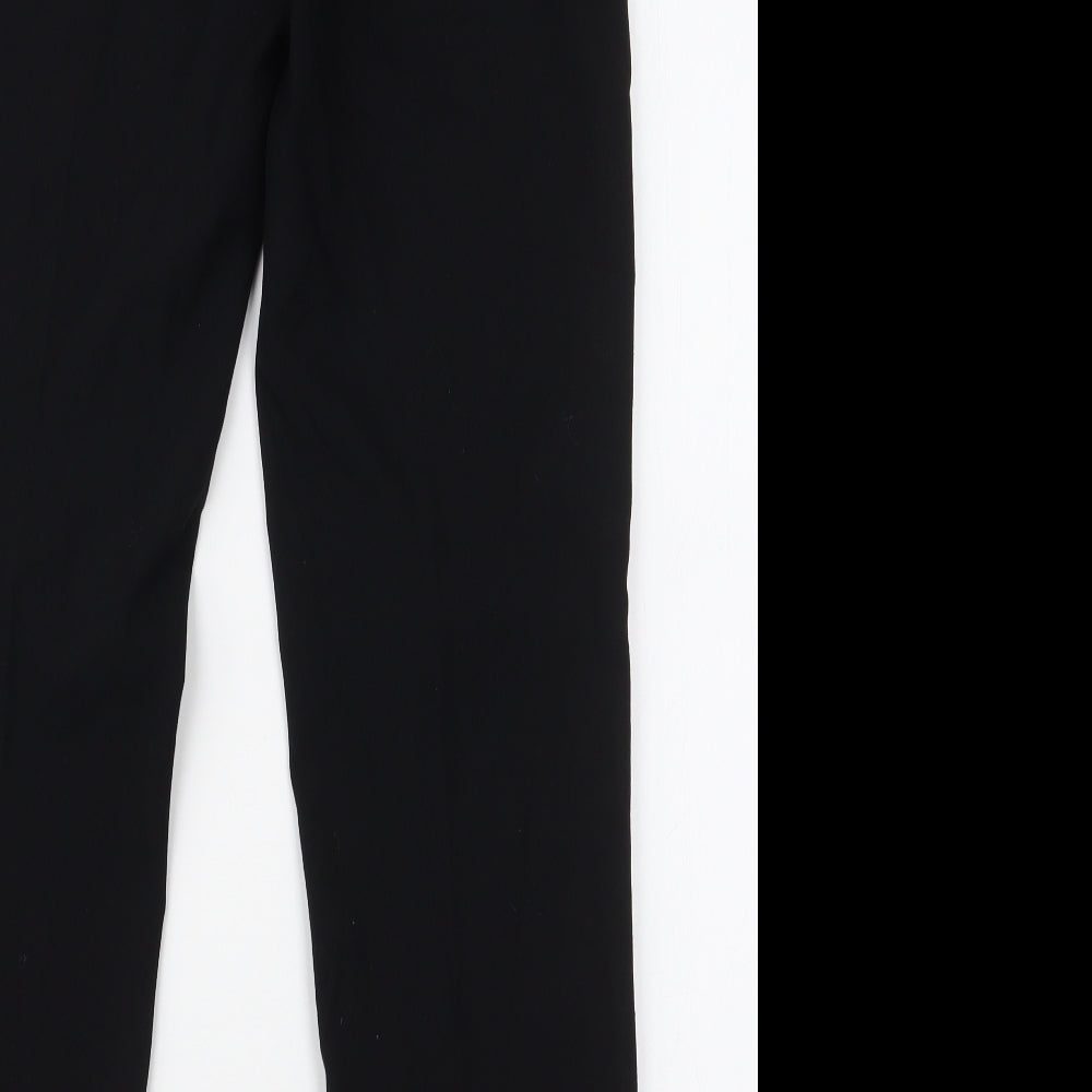 Marks and Spencer Womens Black Polyester Trousers Size 29 in L27.5 in Regular Zip