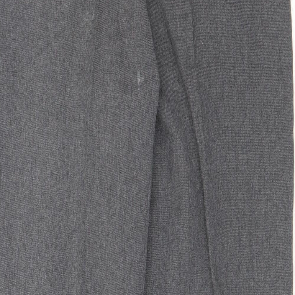 George Boys Grey Polyester Cropped Trousers Size 8-9 Years Regular Zip