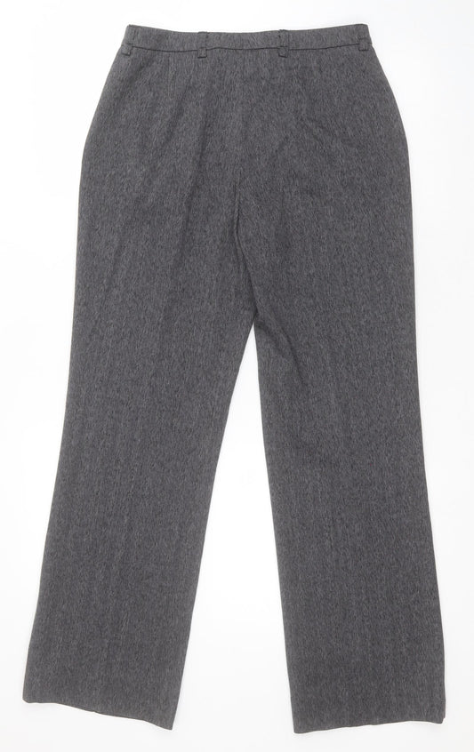 Lakeland Womens Grey Polyester Dress Pants Trousers Size 10 L29 in Regular Zip