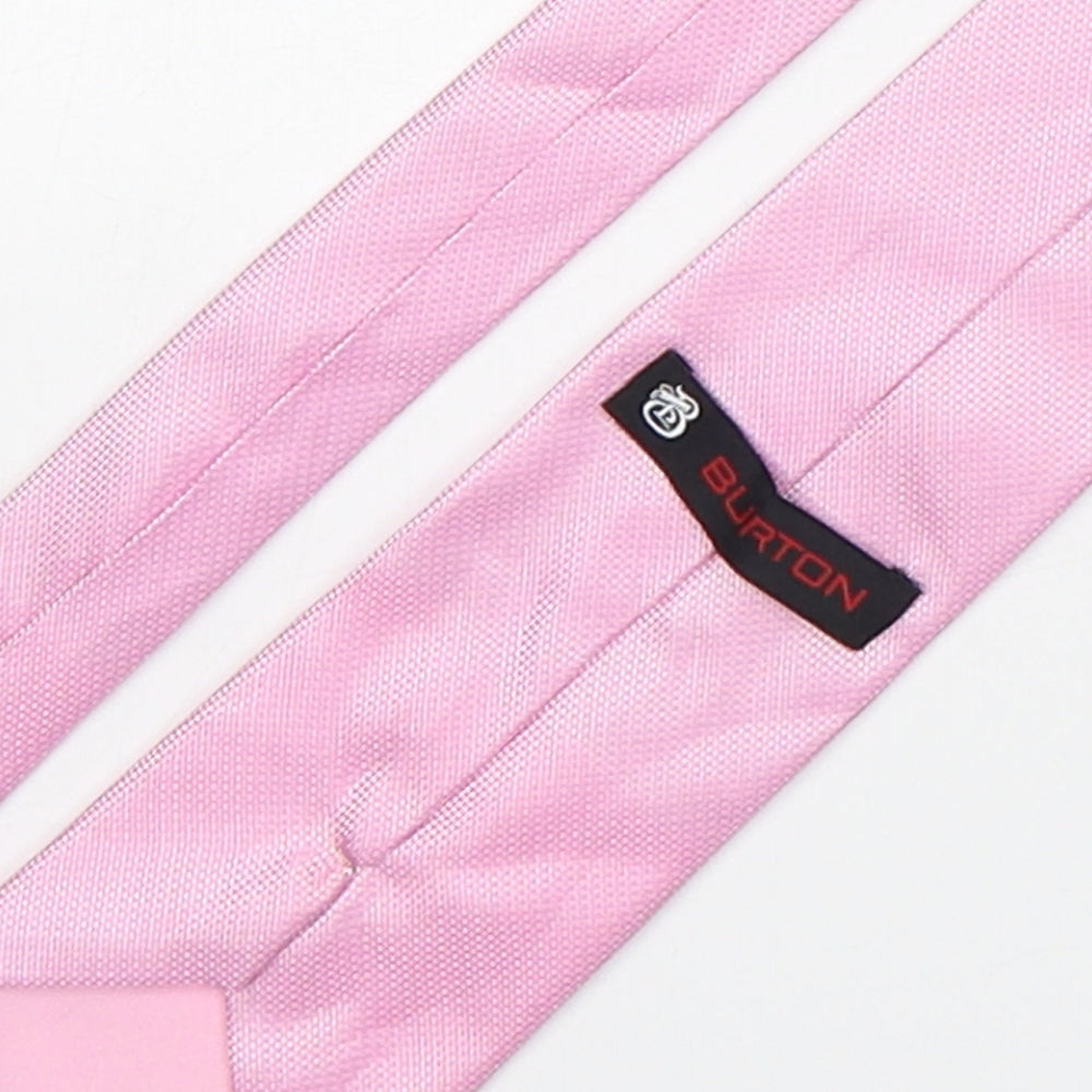 Burton Mens Pink Grenadine Polyester Pointed Tie One Size