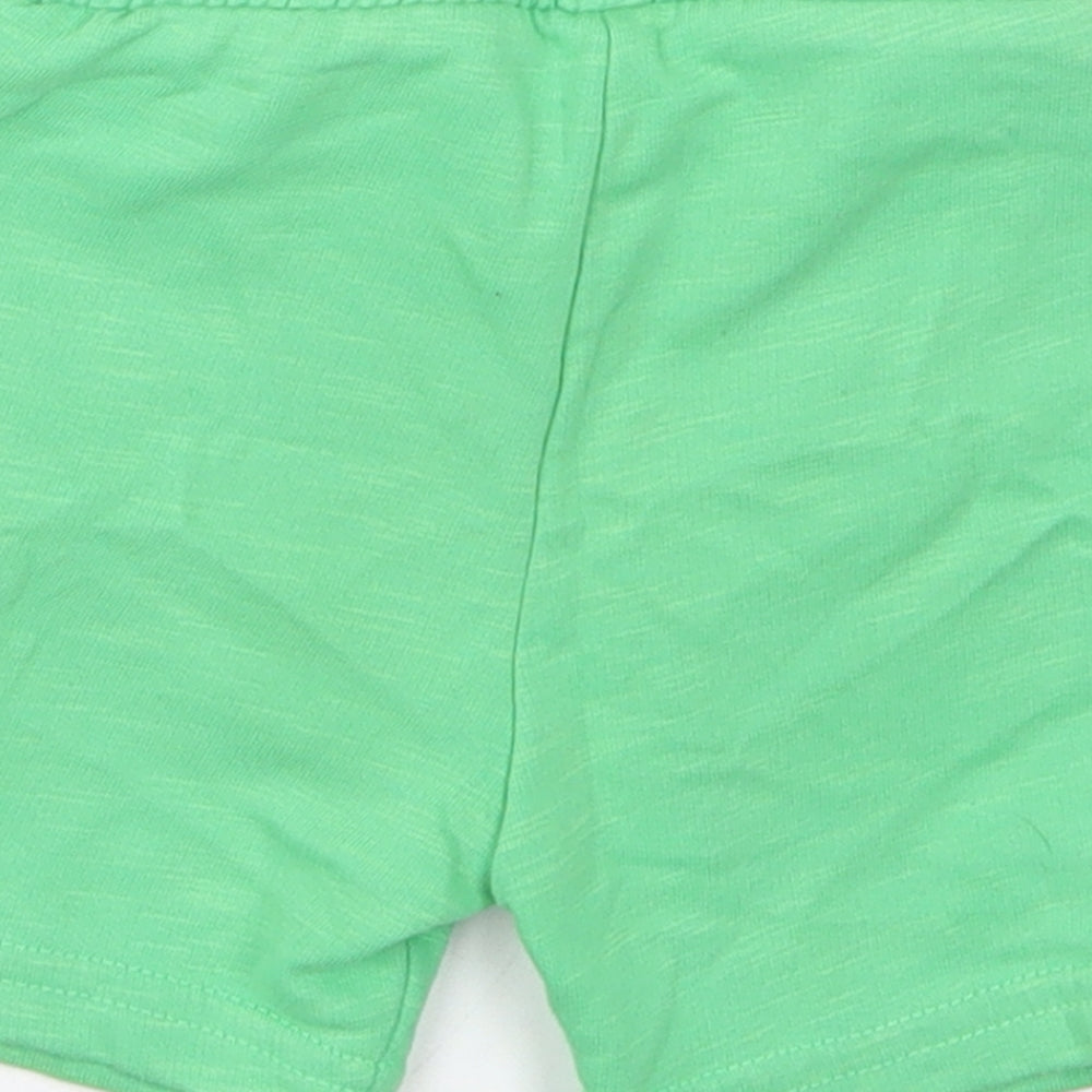 F&F Boys Green Cotton Sweatpants Trousers Size 12-18 Months Drawstring - Sweat Shorts