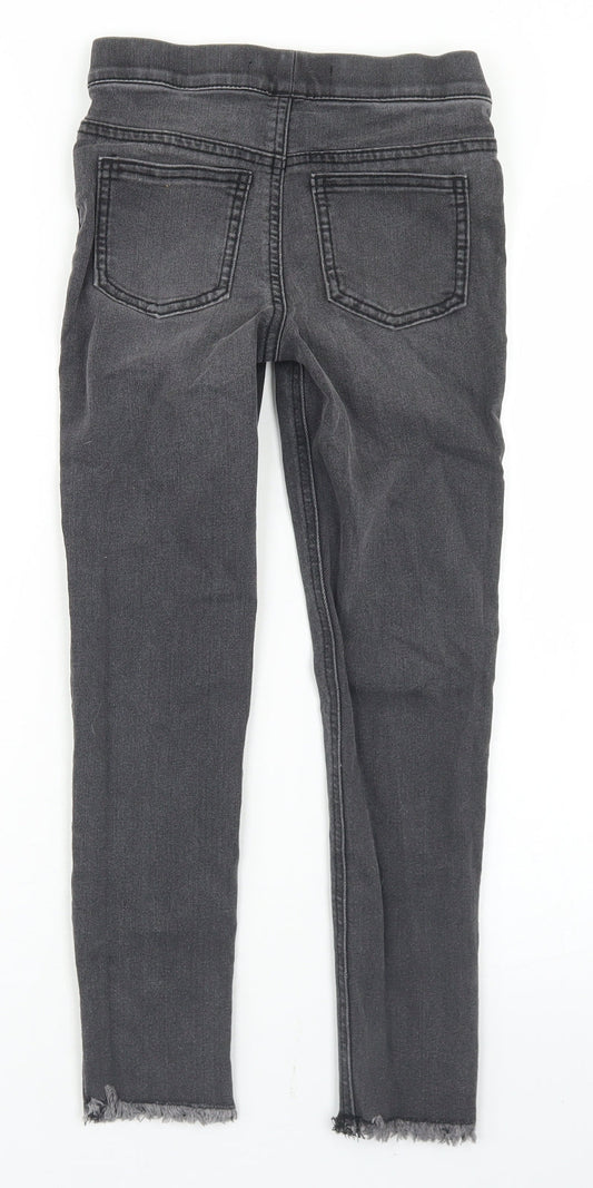 Denim Co Girls Grey Cotton Jegging Jeans Size 8-9 Years Regular