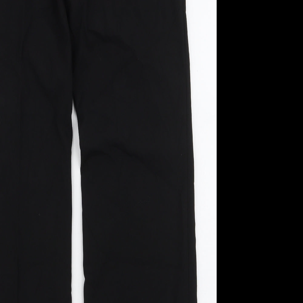 VILA Womens Black Polyester Trousers Size L L32 in Regular Zip