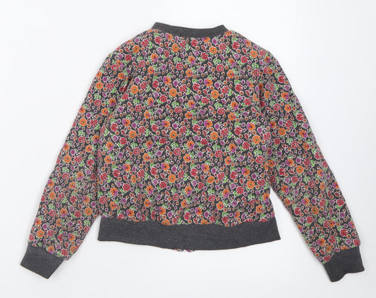 tuc tuc Girls Multicoloured Floral Cotton Full Zip Sweatshirt Size 6 Years Zip - Reversible