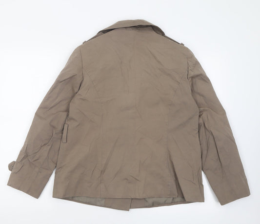 Debenhams Womens Brown Jacket Size 12 Button