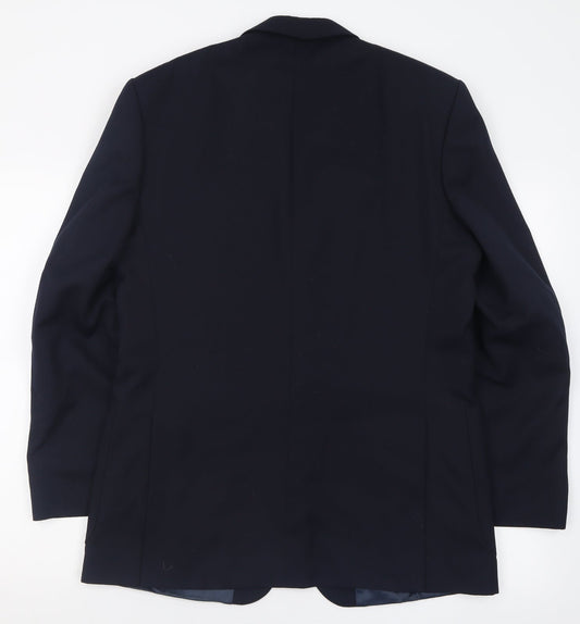 Wellington Mens Blue Wool Jacket Suit Jacket Size 38