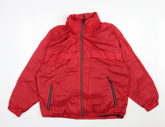 Dunnes Mens Red Anorak Jacket Size M Zip