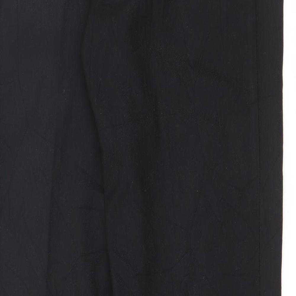 Preworn Womens Black Polyester Trousers Size 30 in L30 in Regular Zip