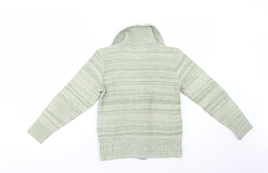 Cassidy Womens Green Collared Wool Cardigan Jumper Size S