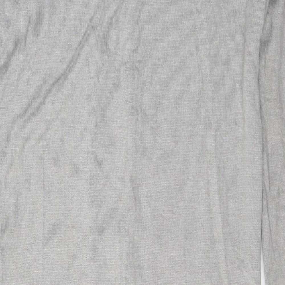 Peacocks Womens Grey V-Neck Acrylic Cardigan Jumper Size S