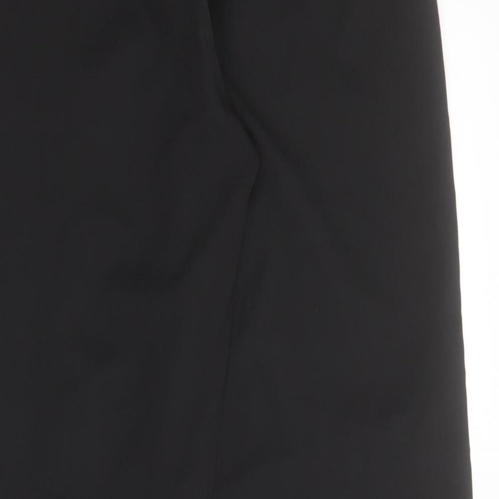 PRETTYLITTLETHING Womens Black Polyester Trousers Size 8 L32 in Regular
