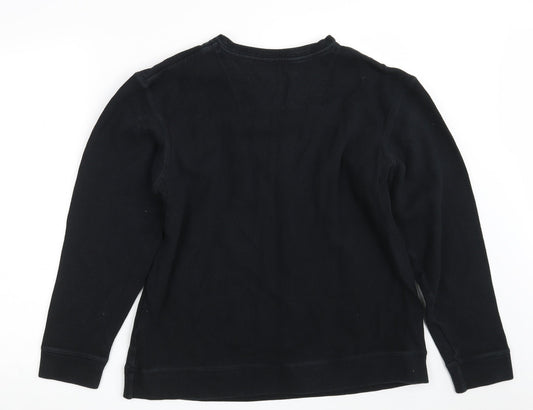 Easy Mens Blue Cotton Pullover Sweatshirt Size XL
