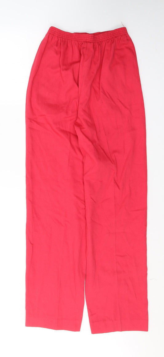 Jantzen Womens Red Polyester Trousers Size 10 L30 in Regular