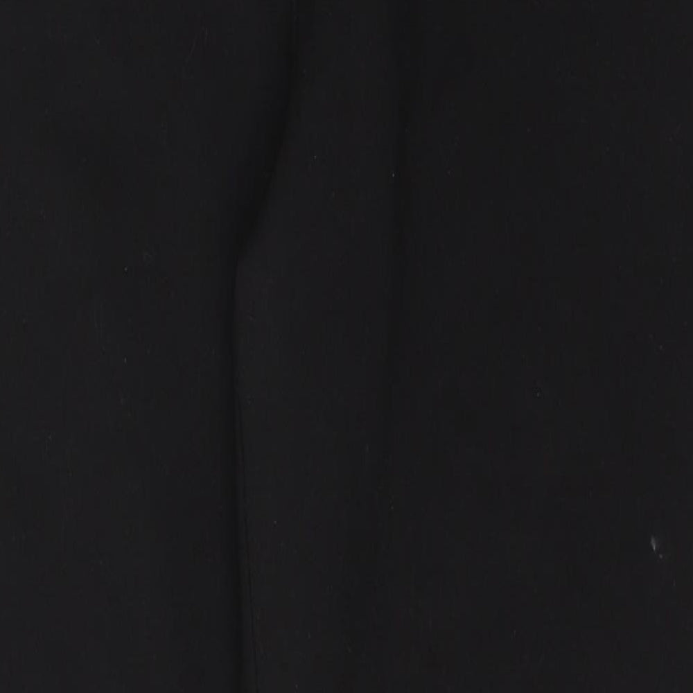 Soon Womens Black Polyester Trousers Size 12 L26 in Regular Zip