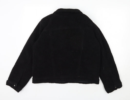 Brave Soul Womens Black Jacket Size 12 Snap