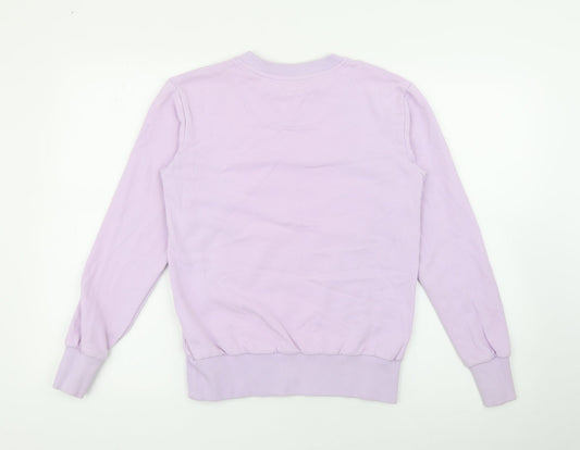 Dad's Cap Womens Purple Cotton Pullover Sweatshirt Size 2XS