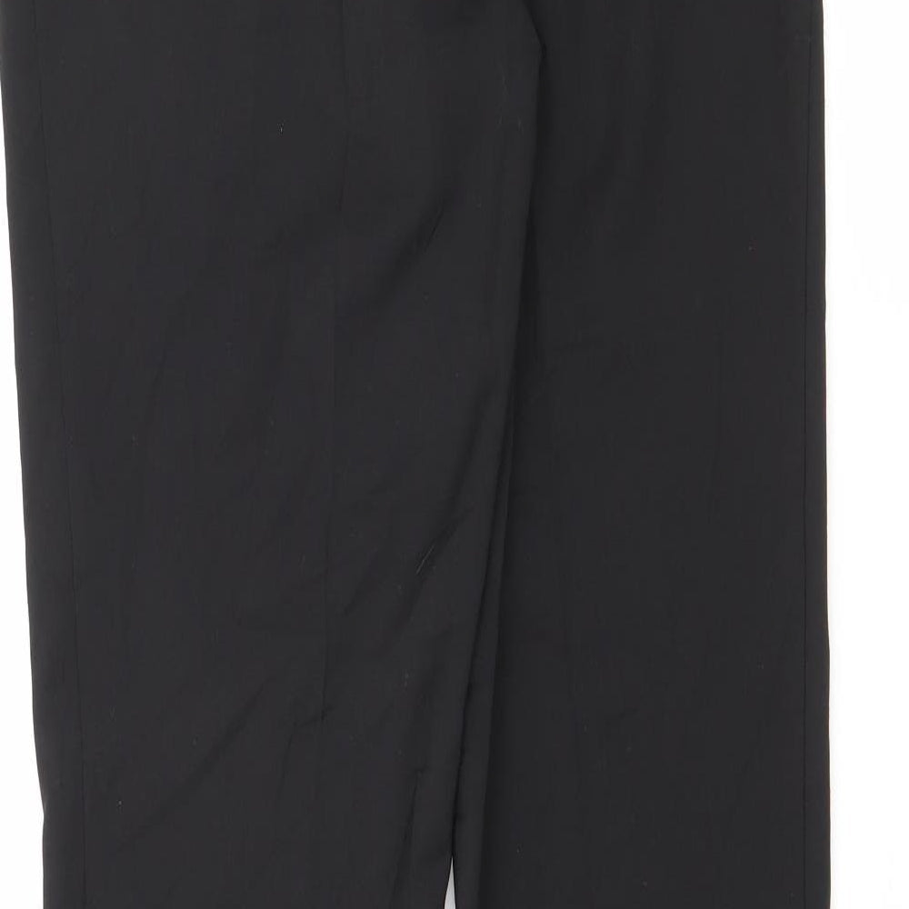 Slacks & Co Womens Black Polyester Trousers Size 25 L33 in Regular Zip