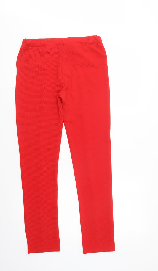 Made in Italy Womens Red Polyester Dress Pants Trousers Size 30 in L29 in Regular