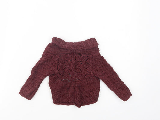 George Baby Purple Cotton Cardigan Jumper Size 9-12 Months Button