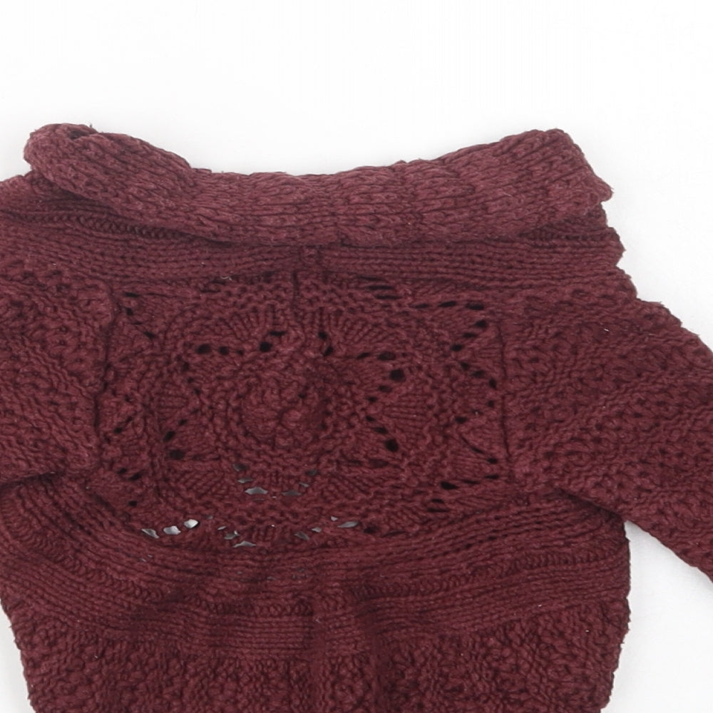 George Baby Purple Cotton Cardigan Jumper Size 9-12 Months Button