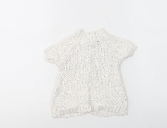 Jillian's Closet Baby White Cotton Cardigan Jumper Size 9-12 Months Button
