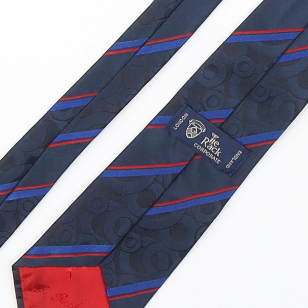 Tie Rack Mens Multicoloured Geometric Silk Pointed Tie One Size