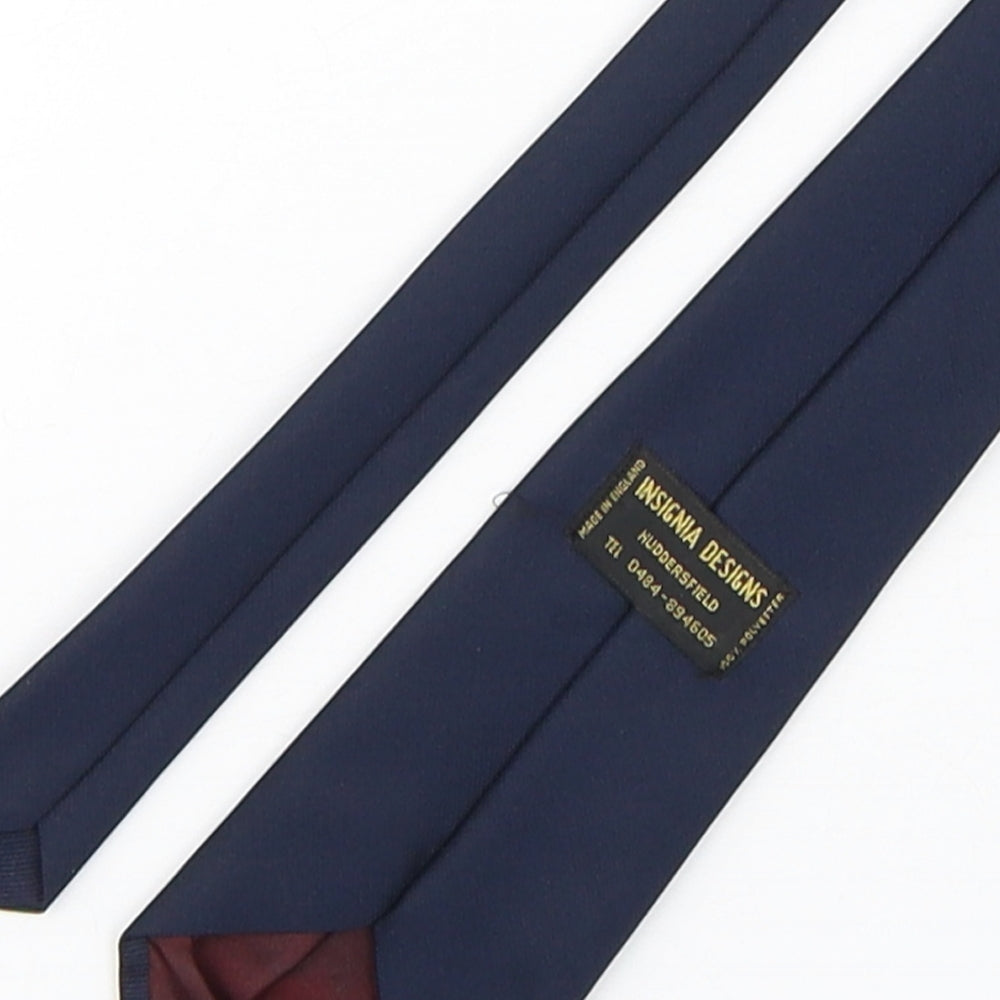 Insignia Designs Mens Blue Polyester Pointed Tie One Size