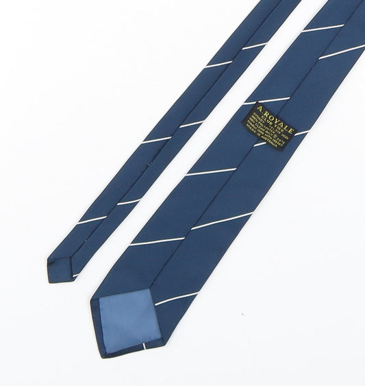 a. Royale Mens Green Striped Polyester Pointed Tie One Size - Australia