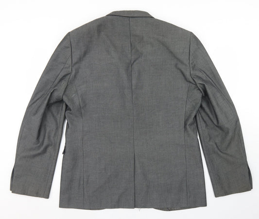NEXT Mens Grey Polyester Jacket Blazer Size 42 - Tailored fit