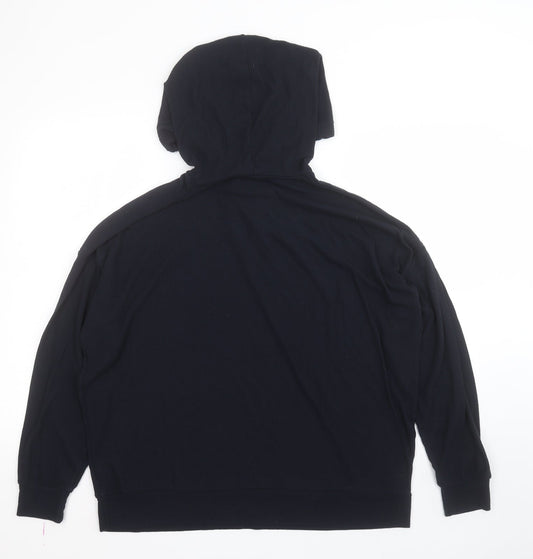 USA Pro Womens Blue Polyester Pullover Hoodie Size 12