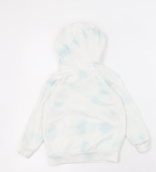 TU Girls White Cotton Pullover Hoodie Size 3 Years - Tie-dye