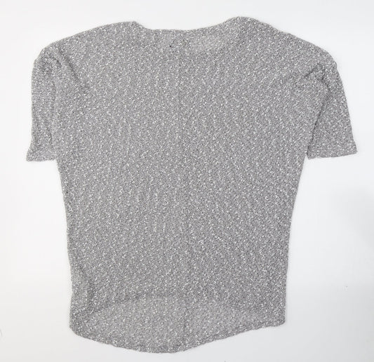 New Look Womens Grey Round Neck Polyester Pullover Jumper Size 10