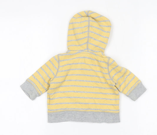Gap Baby Yellow Striped 100% Cotton Full Zip Jumper Size 3-6 Months Zip