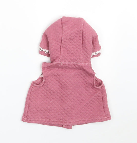 Catherine Malandrino Girls Pink 100% Cotton Cardigan Jumper Size 6-9 Months Button