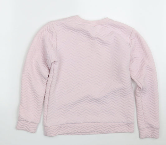 KappAhl Girls Pink Polyester Pullover Sweatshirt Size 13-14 Years - Sparkling