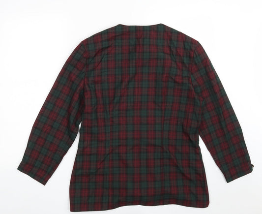 Rebecca Sheldon Womens Multicoloured Check Jacket Blazer Size 10 Button