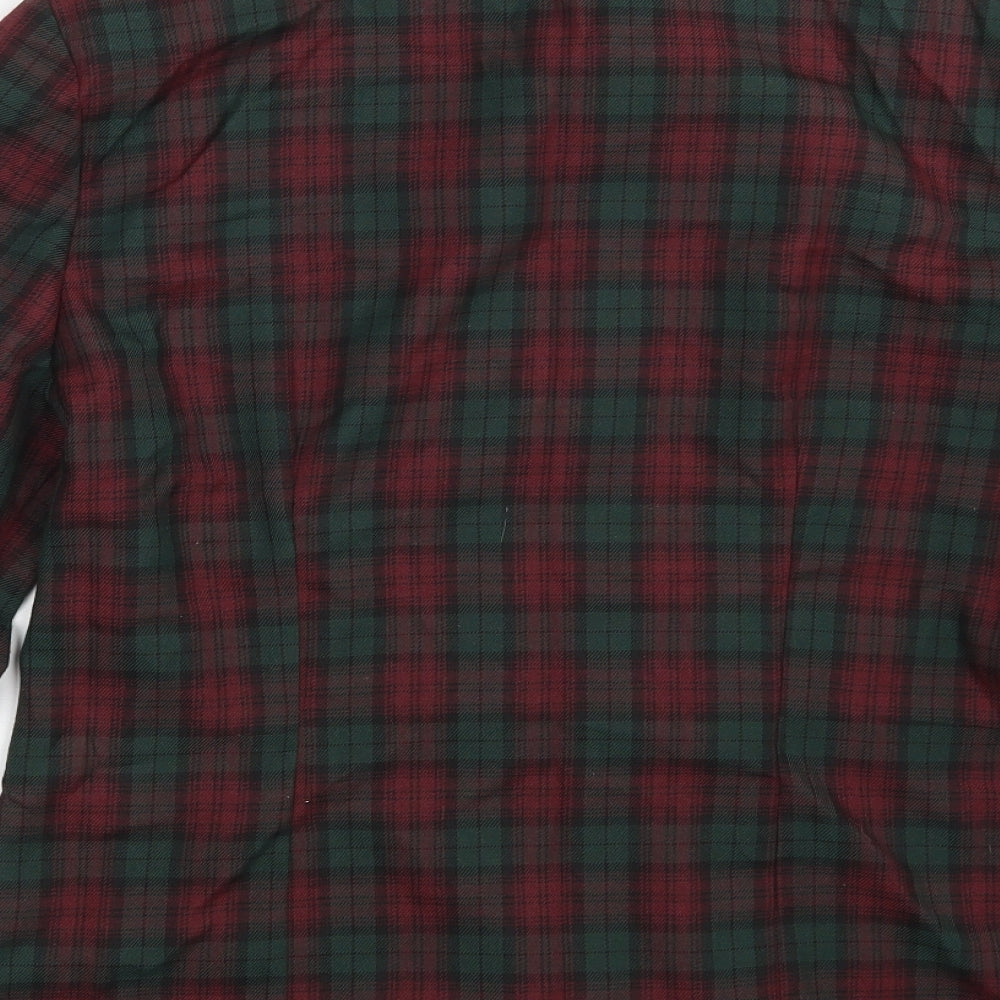Rebecca Sheldon Womens Multicoloured Check Jacket Blazer Size 10 Button