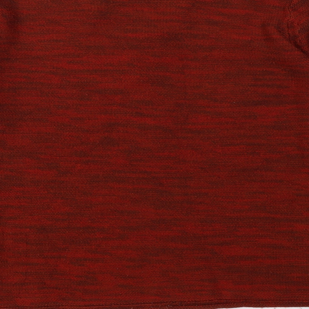 Divided by H&M Womens Red Acrylic Basic Blouse Size 12 V-Neck