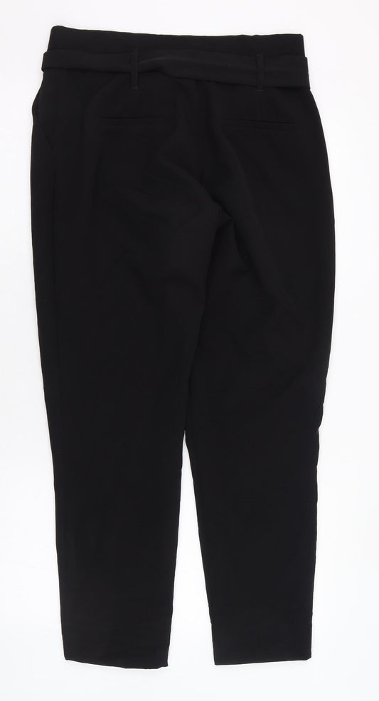 Dorothy Perkins Womens Black Polyester Trousers Size 12 L28 in Regular Zip