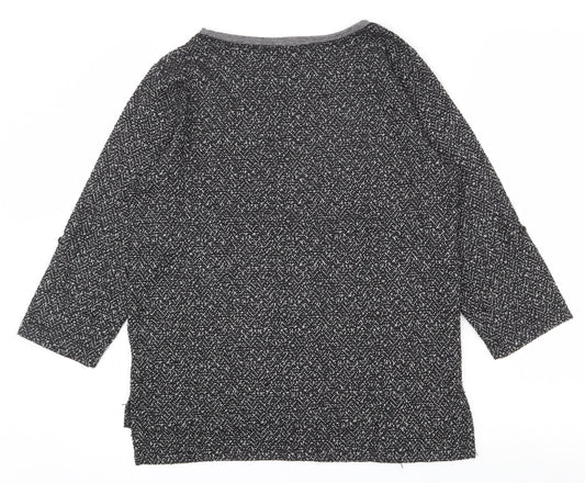 Papaya Womens Grey Round Neck Polyester Pullover Jumper Size 10