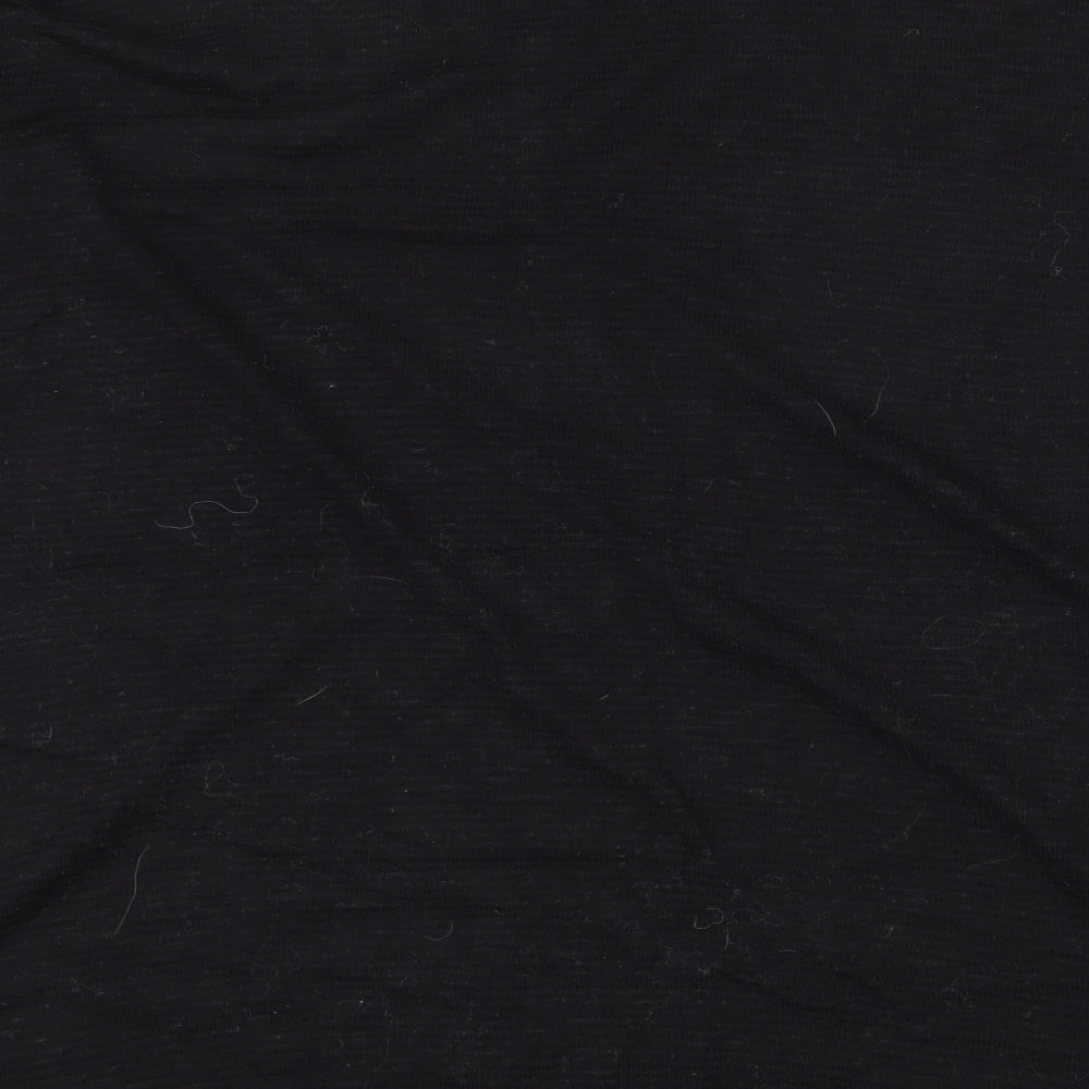 PLanet Womens Black Boat Neck Acrylic Pullover Jumper Size M
