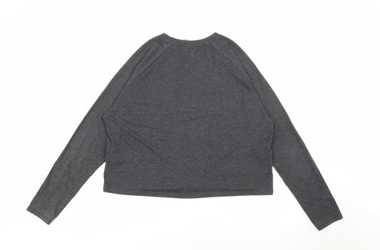 ASOS Womens Grey Crew Neck Polyester Pullover Jumper Size 12