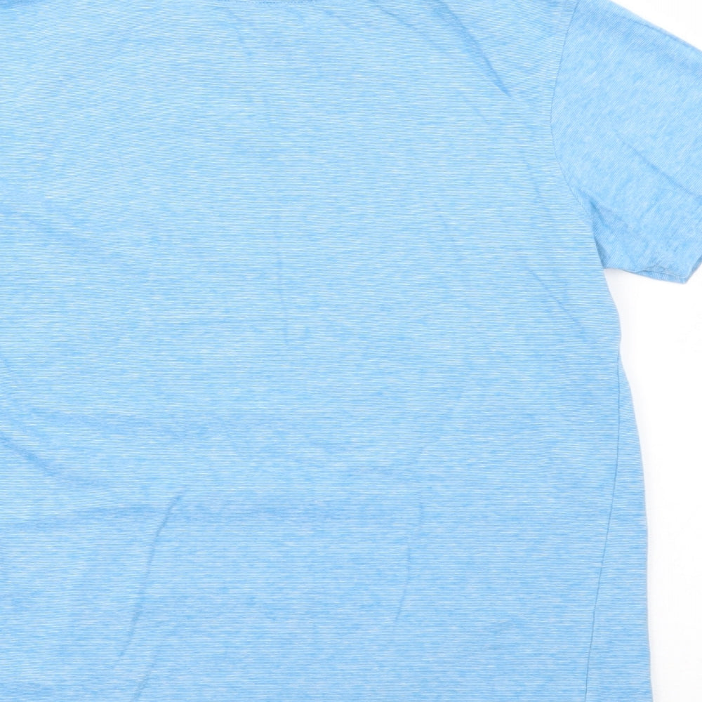 George Boys Blue Cotton Basic T-Shirt Size 10-11 Years Crew Neck