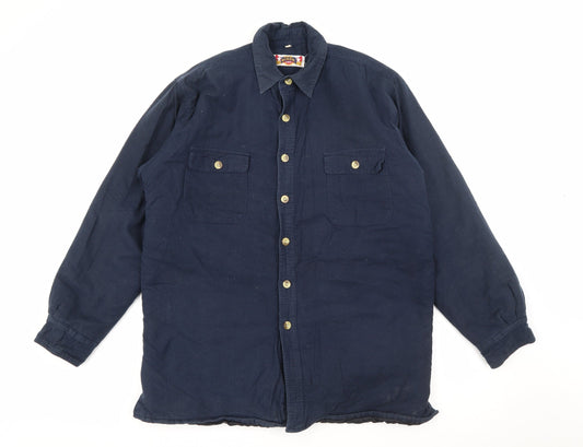 Red Ridge Mens Blue Jacket Size M Button