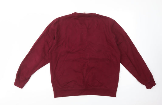 Just Hoods Womens Purple Cotton Pullover Sweatshirt Size M Pullover - Self Love